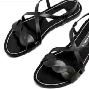 Zara Black Strappy Flats